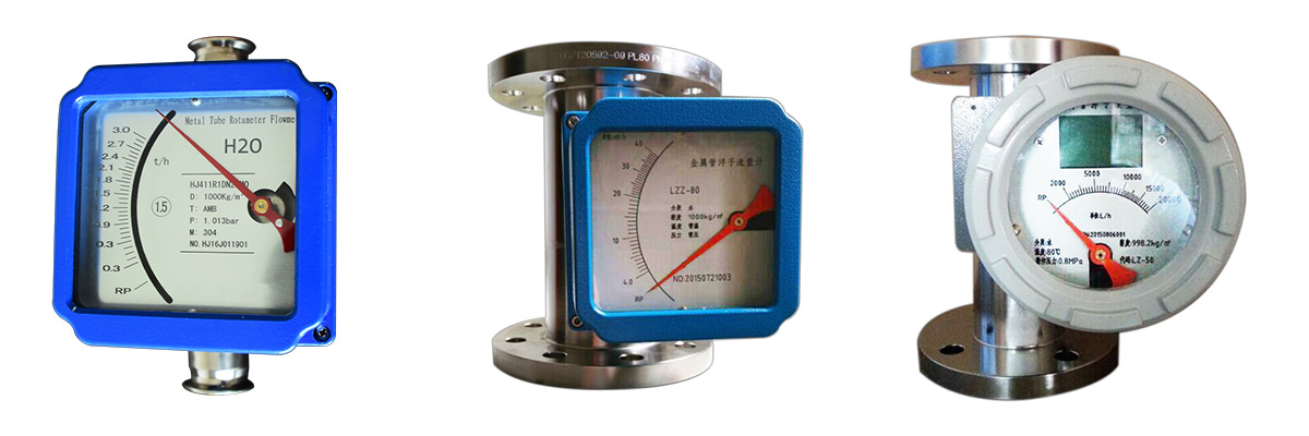 Vertical installation of metal rotameter