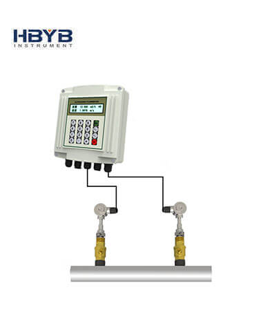 Wall-mounted ultrasonic flowmeter