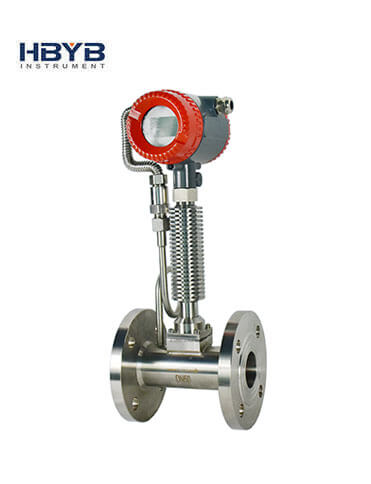 High temperature vortex flowmeter