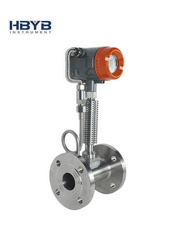 High temperature vortex flowmeter